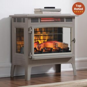 Duraflame 3D French Grey Infrared Electric Fireplace Stove with Remote Control